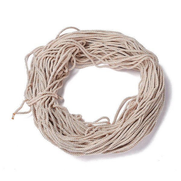 

PandaHall Polyester Cord, Twisted Cord, PeachPuff, 5mm, about 97~100m/bundle Polyester Brown