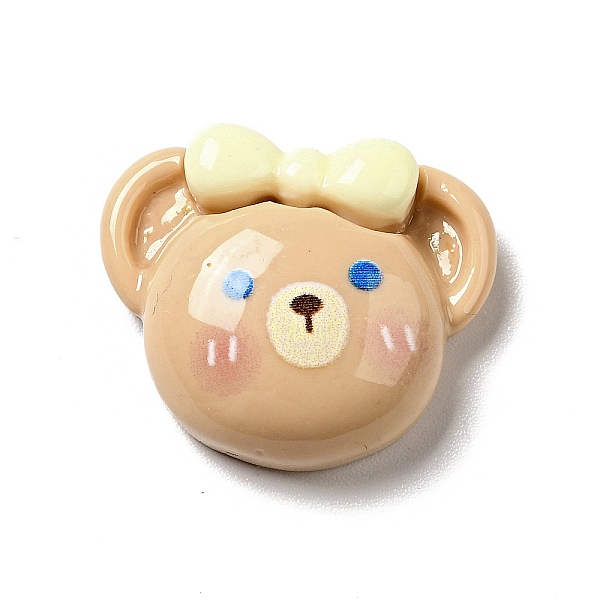 

PandaHall Lovely Opaque Resin Cabochons, Wheat, Bear, 18.5x22x8mm Resin Bear Orange