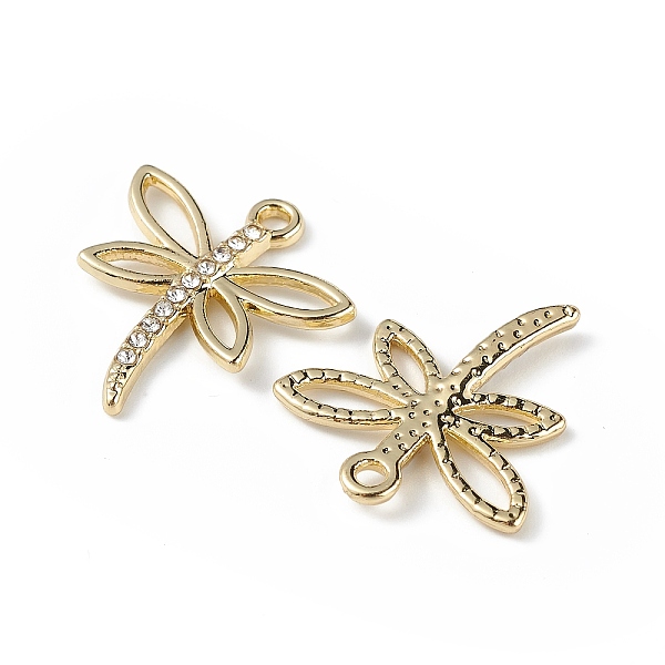 

PandaHall Alloy Micro Pave Cubic Zironia Pendants, Dragonfly Charm, Golden, 20x18x2mm, Hole: 1.5mm Alloy+Cubic Zirconia Dragonfly Clear