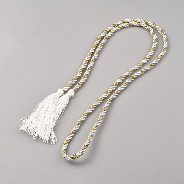PandaHall Curtain Tassel Tieback Rope, for Home Window Decorations, White, 112cm Polyester Others White