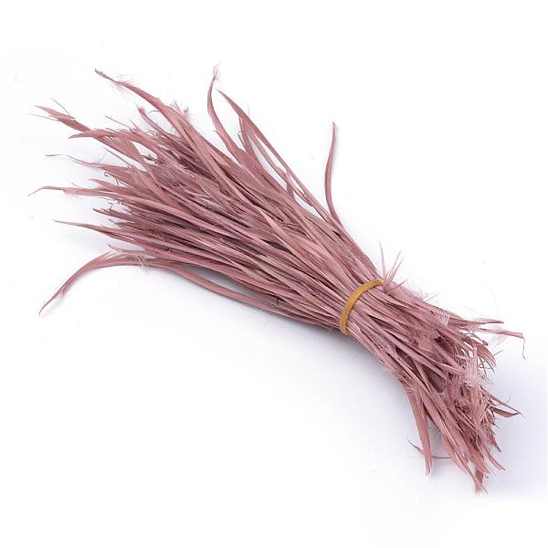 PandaHall Goose feather Costume Accessories, Dyed, Rosy Brown, 80~250x3~5mm, about 200pcs/bundle Feather Feather Brown