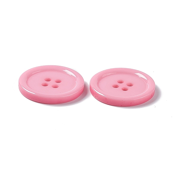

PandaHall Resin Buttons, Dyed, Flat Round, Pink, 25x3mm, Hole: 2mm, 98pcs/bag Resin Flat Round Pink