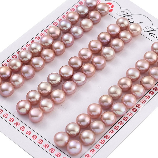 

PandaHall Grade 6A Natural Cultured Freshwater Pearl Beads, Half Drilled, Half Round Beads, Purple, 8~8.5x6mm, Hole: 1mm Pearl Half Round...