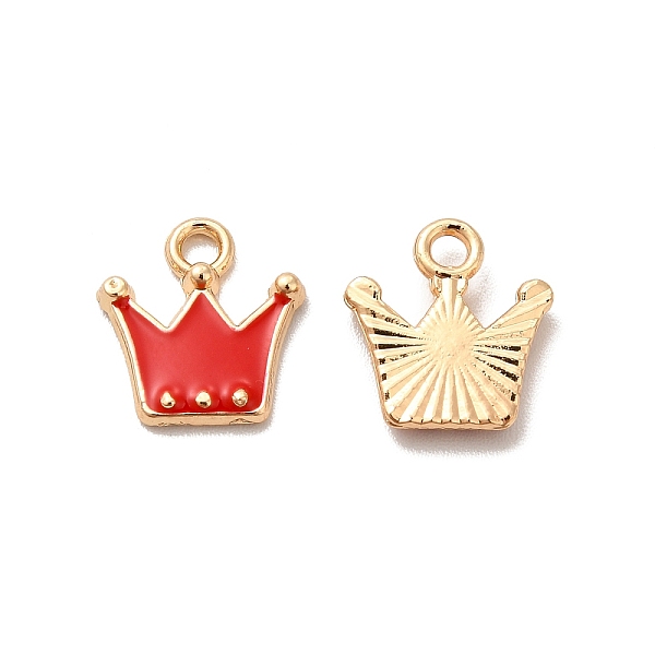 

PandaHall Alloy Enamel Pandants, Lead Free & Cadmium Free, Light Gold, Crown Charm, Red, 12x11x2mm, Hole: 1.8mm Alloy+Enamel Crown Red