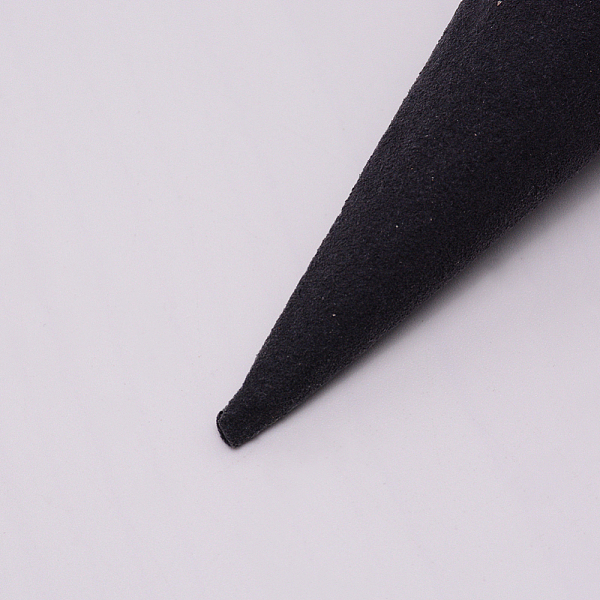 

PandaHall Wood Ring Displays, with Faux Suede, Cone, Dark Gray, 4.15x10.15cm Wood Gray