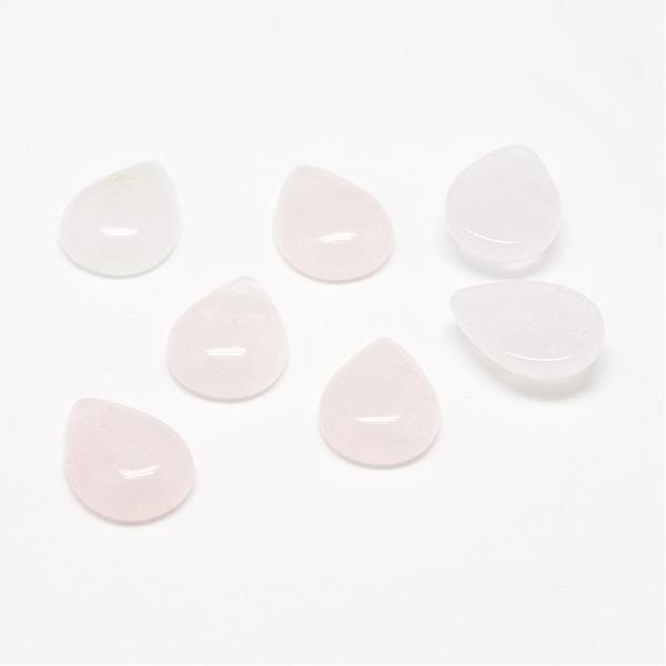 

PandaHall Natural Rose Quartz Gemstone Cabochons, teardrop, 25x18x6mm Rose Quartz Teardrop