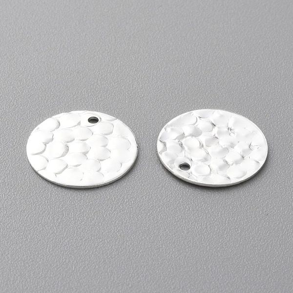 

PandaHall Brass Charms, Long-Lasting Plated, Flat Round with Fish Scale Pattern, 925 Sterling Silver Plated, 12x0.5mm, Hole: 1mm Brass Flat...