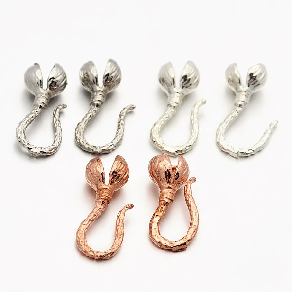 

PandaHall Brass Bead Tips, Mixed Color, 14x7x5mm Brass
