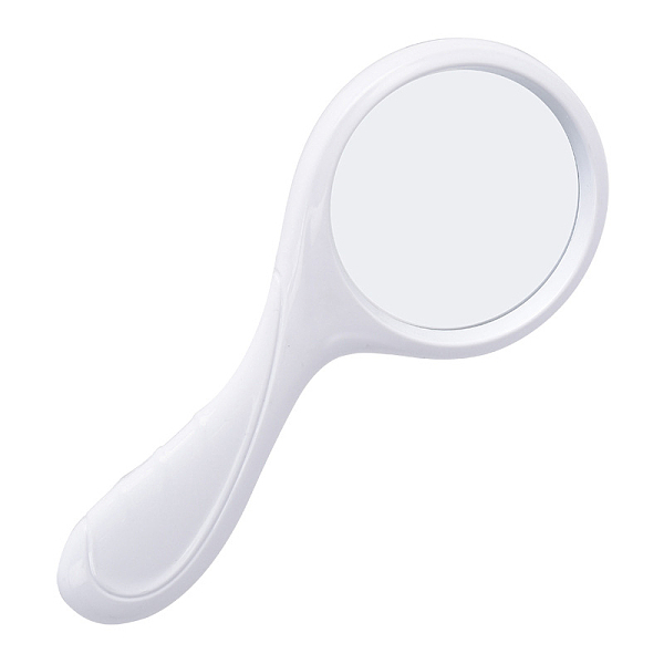 

PandaHall ABS Plastic Curved Handle Handheld Magnifier, with Glass Lenses, White, 22.8x10.2x2cm, Magnification: 5X Plastic White