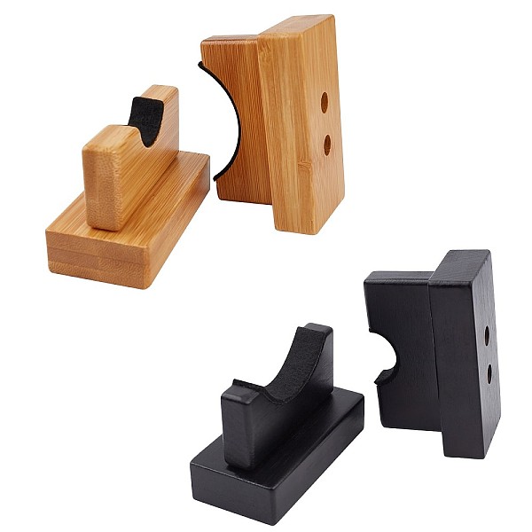 

PandaHall Wood Baseball Bat Display Stand, for Horizontal Display, Mixed Color, 4.4x9x5.6cm, 2 colors, 1set/color, 2sets/bag Wood Multicolor
