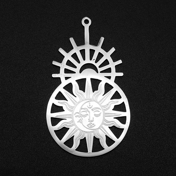

PandaHall 201 Stainless Steel Pendants, Laser Cut, Helm with Sun & Moon, Stainless Steel Color, 42.5x25x1mm, Hole: 1.4mm 201 Stainless Steel...
