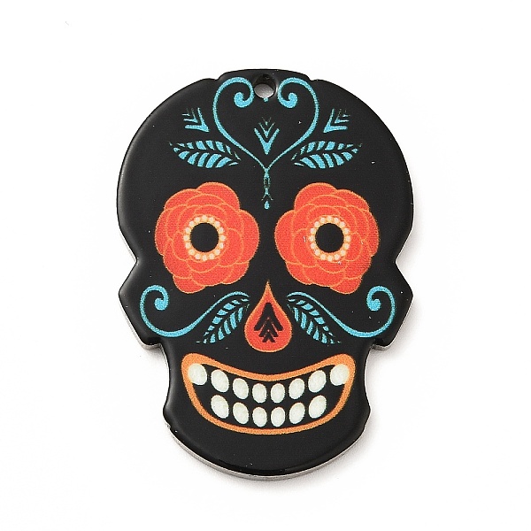 

PandaHall Printed 201 Stainless Steel Sugar Skull Pendants, Cinco de Mayo Charm, Black, 40.5x28x2mm, Hole: 2mm 201 Stainless Steel Skull...