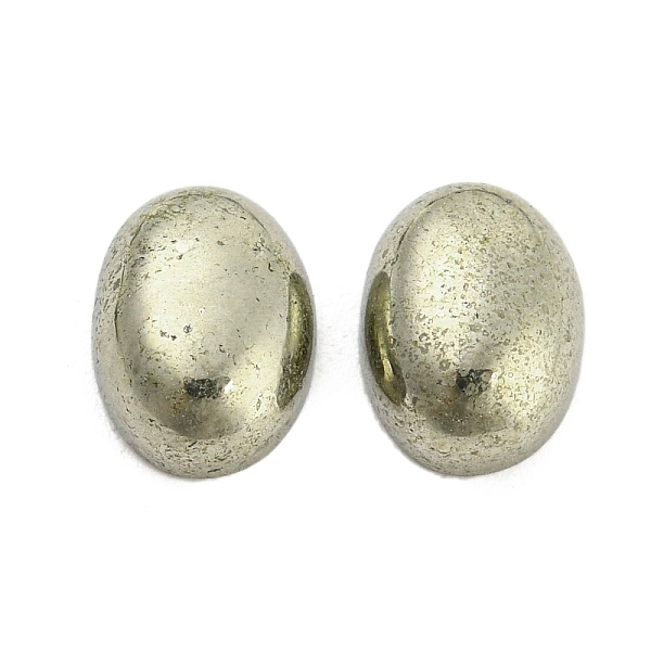 

PandaHall Natural Pyrite Cabochons, Oval, 8x6x3mm Pyrite Oval