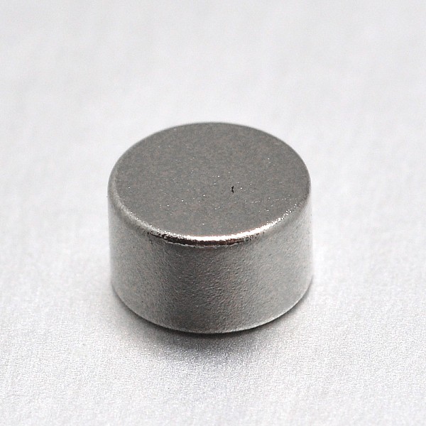 

PandaHall Small Column Magnets, Button Magnets, Strong Magnets Fridge, Platinum, 5x3mm Iron