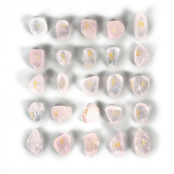 

PandaHall Natural Rose Quartz Rune Stones, Tumbled Stone, for Chakras Balancing, Crystal Therapy, Meditation Divination, Nuggets, 15~20mm...