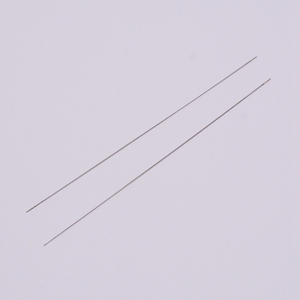 

PandaHall Steel Collapsible Big Eye Beading Needles, Seed Bead Needle, for Jewelry Making, Stainless Steel Color, 126x0.2mm Steel