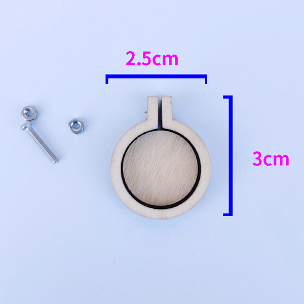 

PandaHall Mini Wooden Embroidery Hoops, Embroidery Cross Stitch Hoops, for DIY Pendant Embroidery Frame Craft Ornaments, Round Pattern..., Orange