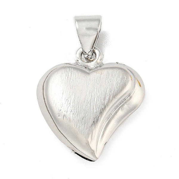 

PandaHall Rack Plating Brass Pendants, Cadmium Free & Lead Free, with Jump Ring, Heart, Platinum, 24x20x7.5mm, Hole: 8.5x4mm Brass Heart