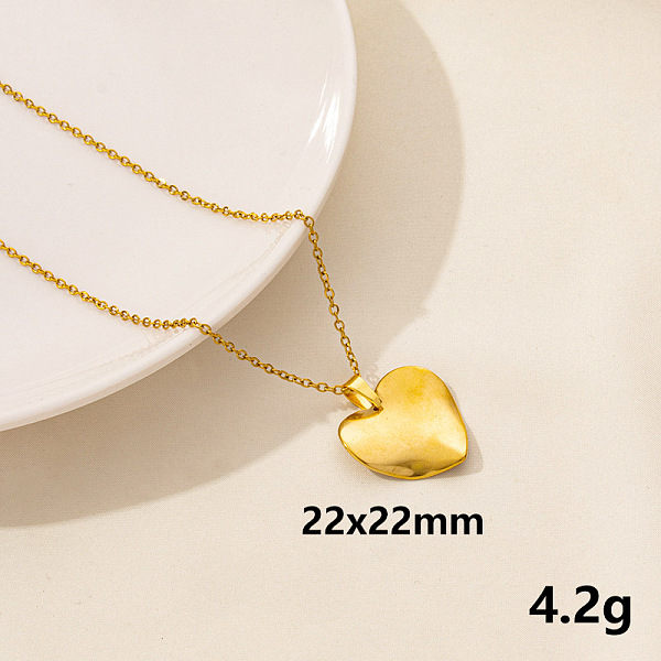 

PandaHall Vintage Stainless Steel Geometric Heart Pendant Necklace for Women Stainless Steel