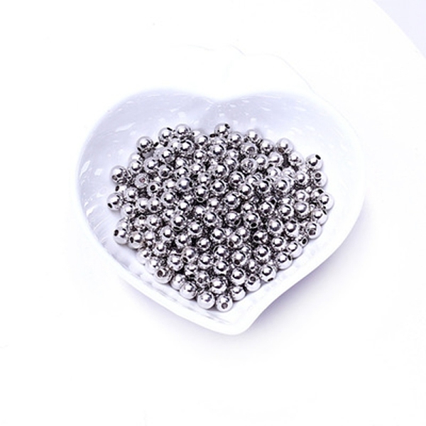 

PandaHall Brass Beads, Long-Lasting Plated, Round, Platinum, 1/8 inch(3mm), Hole: 1mm Brass Round