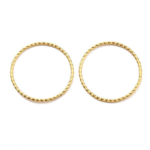 

PandaHall 304 Stainless Steel Jump Rings, Open Jump Rings, Twisted, Round Ring, Real 18K Gold Plated, 15 Gauge, 30x1.5mm, Inner Diameter...