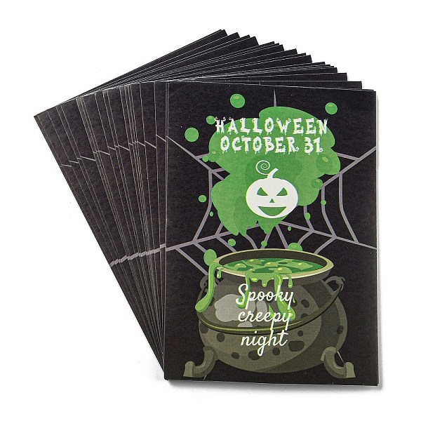 

PandaHall 24Pcs Halloween Paper Sticker, Self-adhesion, for Suitcase, Skateboard, Refrigerator, Helmet, Mobile Phone Shell, Rectangle, Ghost...