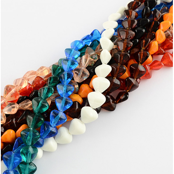 

PandaHall Handmade Lampwork Beads, teardrop, Mixed Color, 14x16x10mm, Hole: 2mm Lampwork Teardrop Multicolor