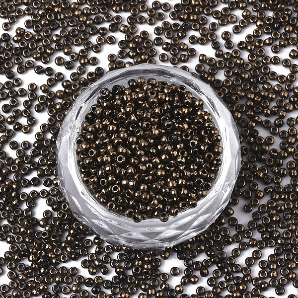 

PandaHall TOHO Round Seed Beads, 11/0, Japanese Seed Beads, (1706) Gilded Marble Black, 11/0, 2x1.5mm, Hole: 0.5mm, about 20000pcs/bag...