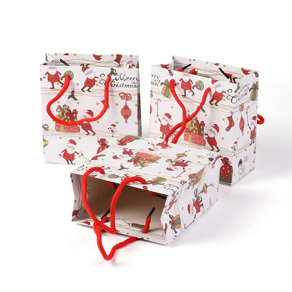 

PandaHall Christmas Themed Paper Bags, Rectangle, for Jewelry Storage, Red, 15x14x0.45cm Paper Red