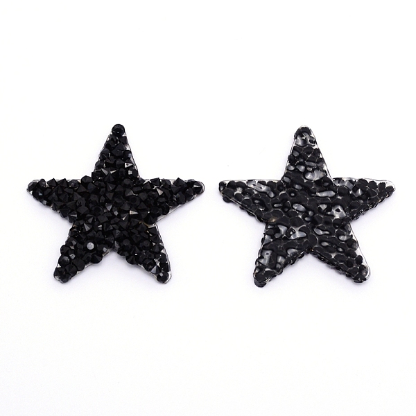

PandaHall Star Rhinestone Patches, Iron/Sew on Appliques, Costume Accessories, for Clothes, Bag Pants, Shoes, Cellphone Case, Black...