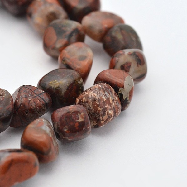 

PandaHall Natural Brecciated Jasper Bead Strands, 5~7X5~7mm, Hole: 1mm, about 15.7 inch Brecciated Jasper Nuggets