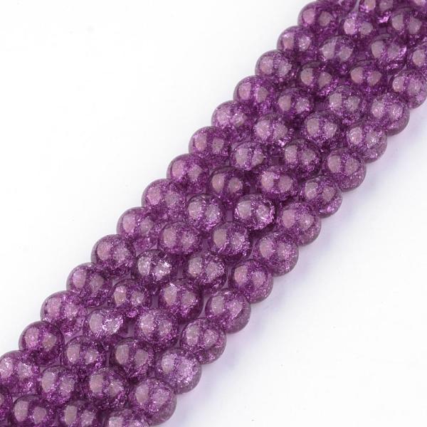

PandaHall Synthetic Crackle Quartz Beads Strands, Round, Dyed, Purple, 8mm, Hole: 1mm, about 50pcs/strand, 15.7 inch Crackle Quartz Round...