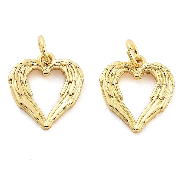 

PandaHall Rack Plating Brass Pendants, Cadmium Free & Lead Free, Long-Lasting Plated, Heart, Real 18K Gold Plated, 14x13x2mm, Hole: 5mm...