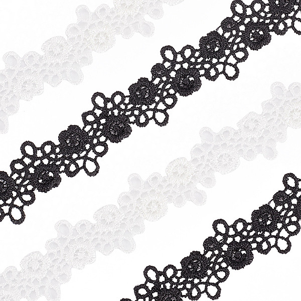 

PandaHall Gorgecraft 10 Yards 2 Colors Polyester Lace Trim, Flower Lace Trimming for Garment Accessories, Mixed Color, 5/8 inch(15mm), 5..., Multicolor