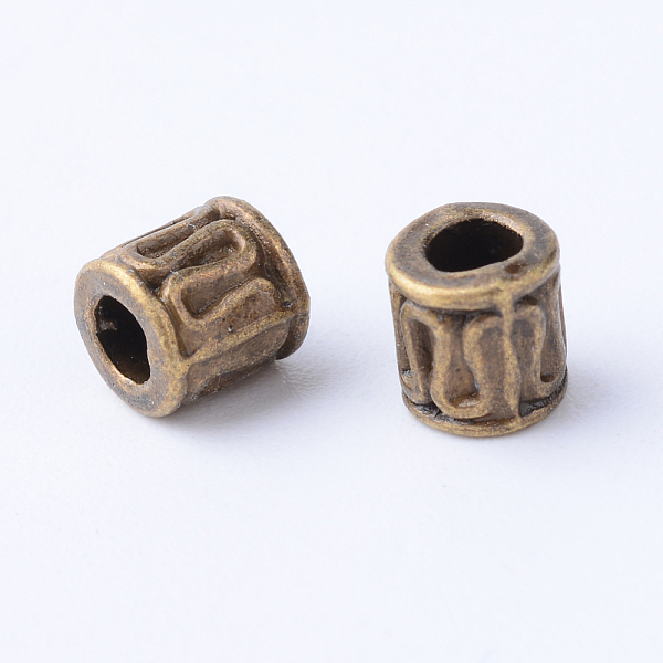 

PandaHall Tibetan Style Alloy Spacer Beads, Column, Cadmium Free & Nickel Free & Lead Free, Antique Bronze, 5x5mm, Hole: 2mm Alloy Column