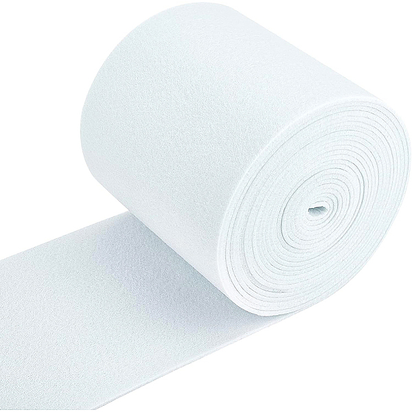 

PandaHall Non Woven Fabric Embroidery Needle Felt for DIY Crafts, White, 140x3mm, about 6m/roll Polyester White
