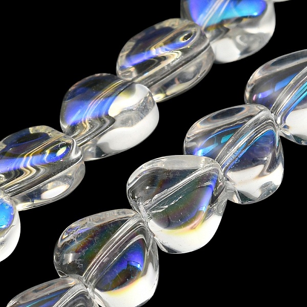

PandaHall AB Color Plated Electroplate Transparent Glass Beads Strands, Heart, Clear AB, 5.5x6x4mm, Hole: 0.9mm, about 110pcs/strand, 23.23..., White