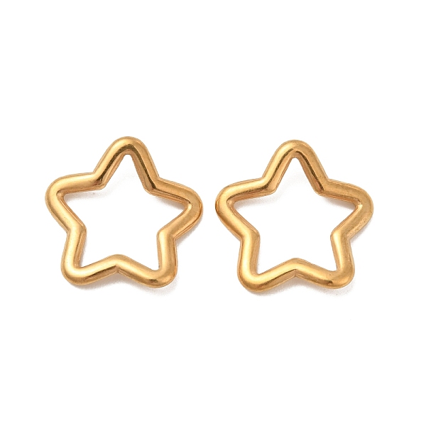 

PandaHall 304 Stainless Steel Linking Rings, Twisted Star, Golden, 15x15.5x2mm, Inner Diameter: 9x12mm 304 Stainless Steel Star