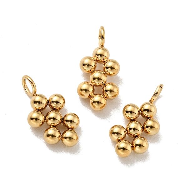 

PandaHall Vacuum Plating 201 Stainless Steel Pendants, Flower, Golden, 15x7.5x3mm, Hole: 2.5mm 201 Stainless Steel Flower