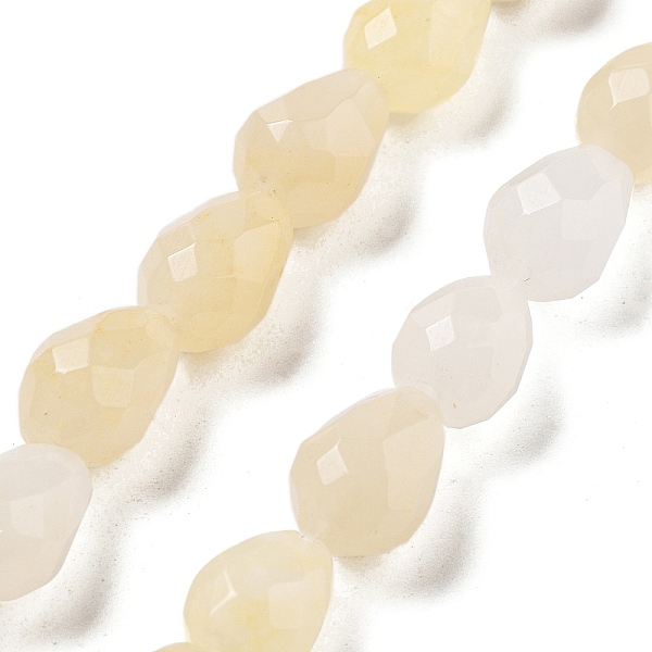 

PandaHall Natural Topaz Jade Beads Strands, Faceted Teardrop, 10x7mm, Hole: 1.2mm, about 20pcs/strand, 7.87''(20cm) Topaz Jade Teardrop
