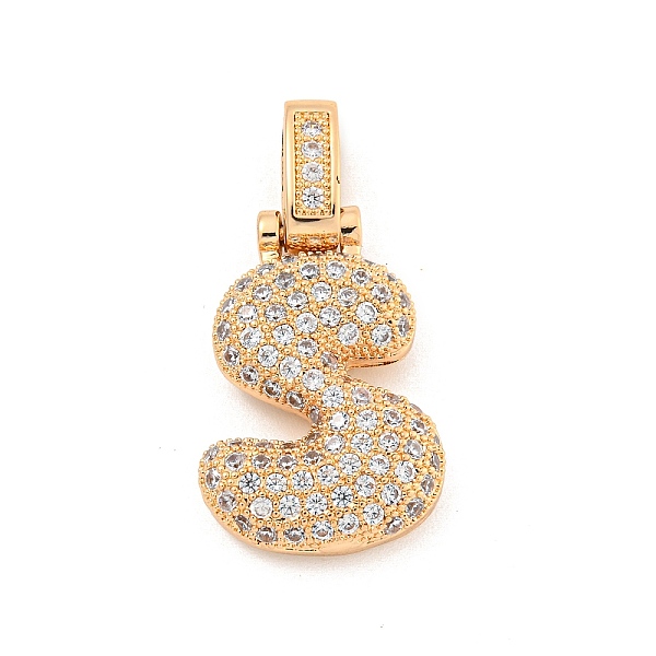 Pendenti in zirconi cubici trasparenti in micro pavè di ottone
