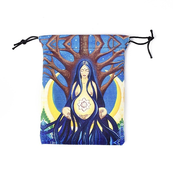 

PandaHall Rectangle Velvet Bags, Drawstring Pouches, for Gift Wrapping, Women Pattern, 18x14cm Velvet Human