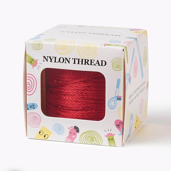 

PandaHall Nylon Thread, Red, 1.0mm, about 49.21 yards(45m)/roll Nylon Red