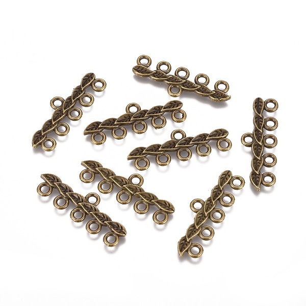 

PandaHall Tibetan Style Alloy Chandelier Components Links, 5-Strand Reducer Connector, Cadmium Free & Nickel Free & Lead Free, Leaf, Antique...