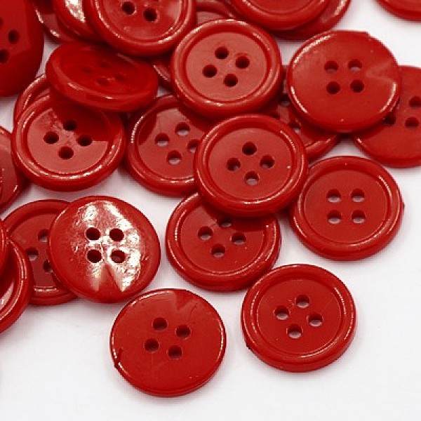 

PandaHall Acrylic Sewing Buttons, Plastic Buttons for Costume Design, 4-Hole, Dyed, Flat Round, Dark Red, 15x2mm, Hole: 1.5mm Acrylic Flat...