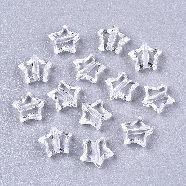 

PandaHall Transparent Acrylic Beads, Star, Clear, 9x10x4mm, Hole: 1.6mm Acrylic Star Clear