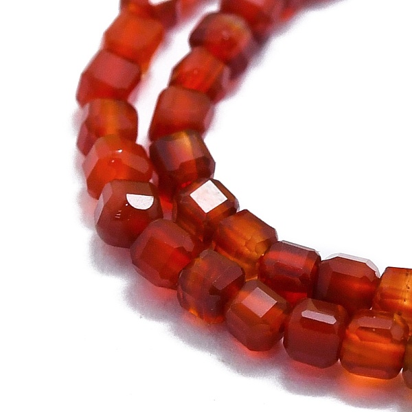 

PandaHall Natural Red Agate Beads Strands, Faceted, Cube, 2x2x2mm, Hole: 0.6mm, about 182pcs/strand, 15.16''~15.55''(38.5~39.5cm) Red Agate...