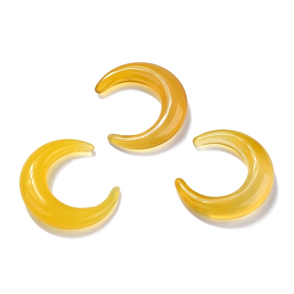 

PandaHall Natural Yellow Agate Beads, No Hole, for Wire Wrapped Pendant Making, Double Horn/Crescent Moon, Dyed & Heated, 31x28x6.5mm...