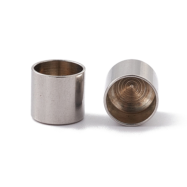 

PandaHall 201 Stainless Steel Cord Ends, End Caps, Column, Stainless Steel Color, 8.5x9mm, Inner Diameter: 8mm 201 Stainless Steel