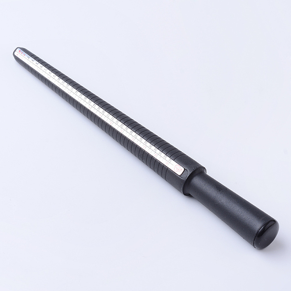 

PandaHall 4 Types Measuring Size Plastic Ring Size Sticks, Ring Mandrel, American Hong Kong Japanese European Size, Black, 265x12~24mm...